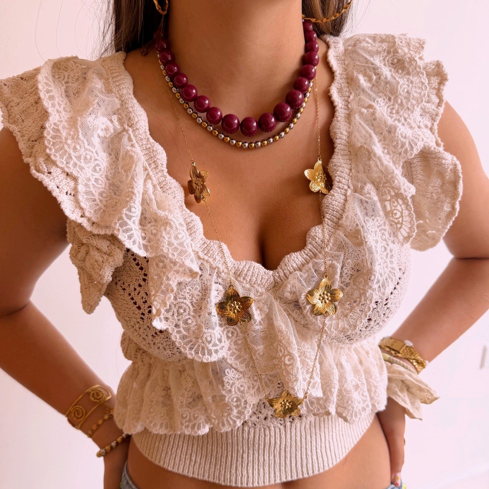 BURGUNDY BABE ketting